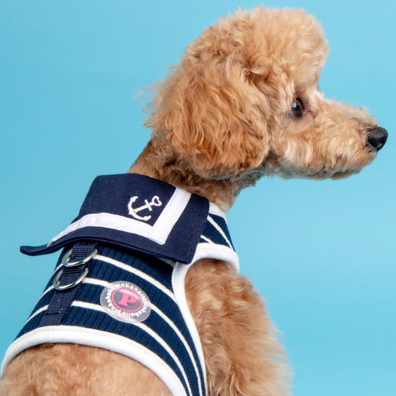 PINKAHOLIC Harnais veste Cordelia – Harnais marinière pour petit chien – photo 1