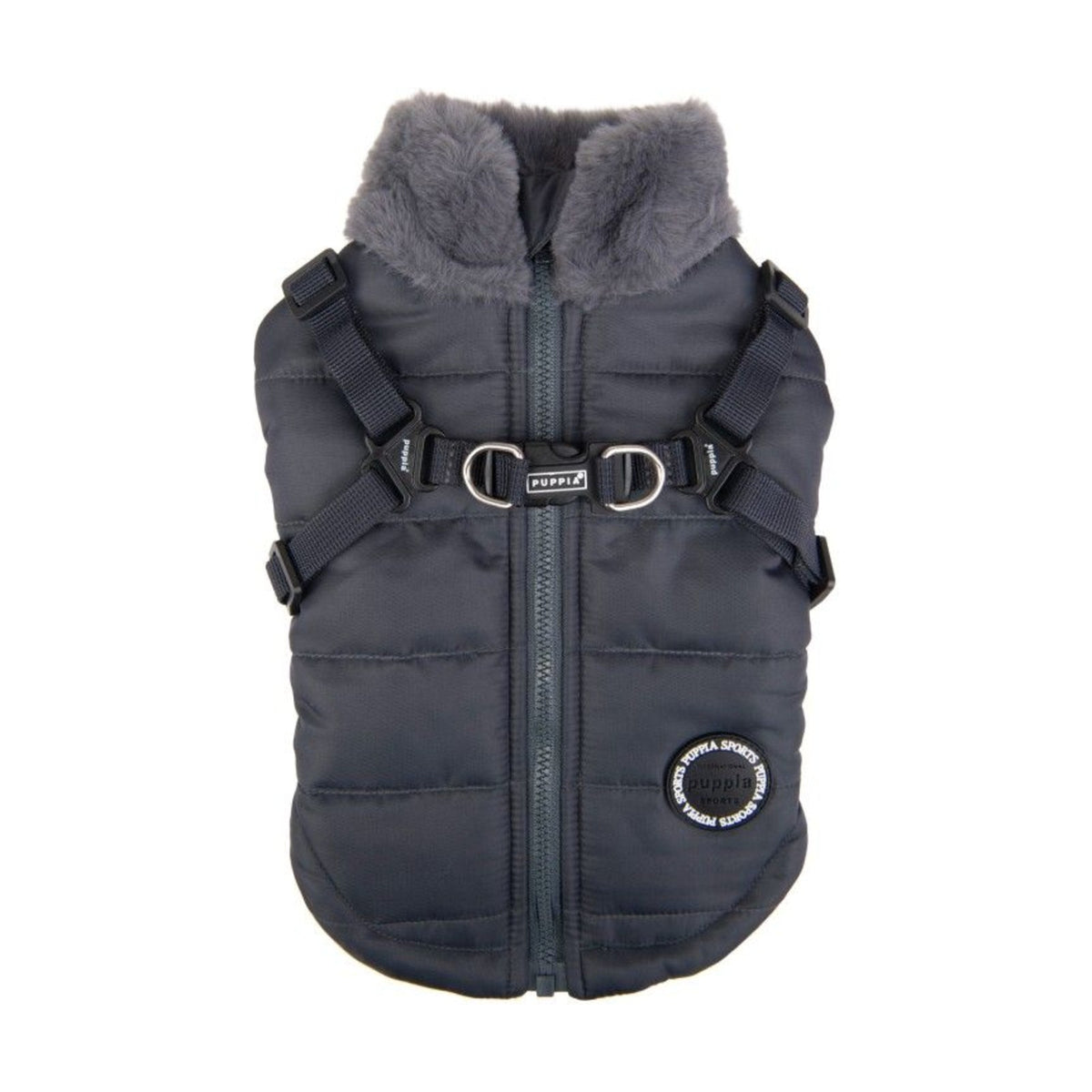 PUPPIA Manteau Donavan – Manteau imperméable pour chien avec harnais intégré, s - dos 17/19 cm, poitrail 32/34 cm, cou 22/23 cm, m - dos 24/26 cm, poitrail 38/42 cm, cou 25/27 cm ou l - dos 27/29 cm, poitrail 44/48 cm, cou 29/31 cm – photo 1
