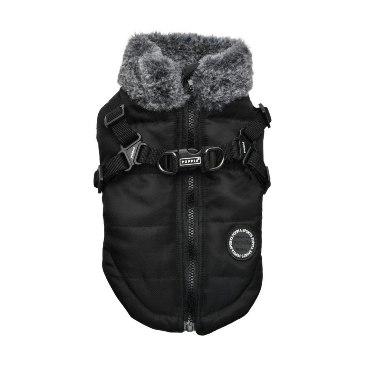 PUPPIA Manteau Donavan – Manteau imperméable pour chien avec harnais intégré, s - dos 17/19 cm, poitrail 32/34 cm, cou 22/23 cm, m - dos 24/26 cm, poitrail 38/42 cm, cou 25/27 cm ou l - dos 27/29 cm, poitrail 44/48 cm, cou 29/31 cm – photo 1