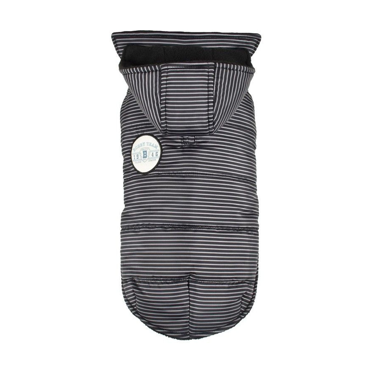 BOBBY Manteau Rayé – Doudoune à capuche amovible doublée polaire pour chien – photo 2