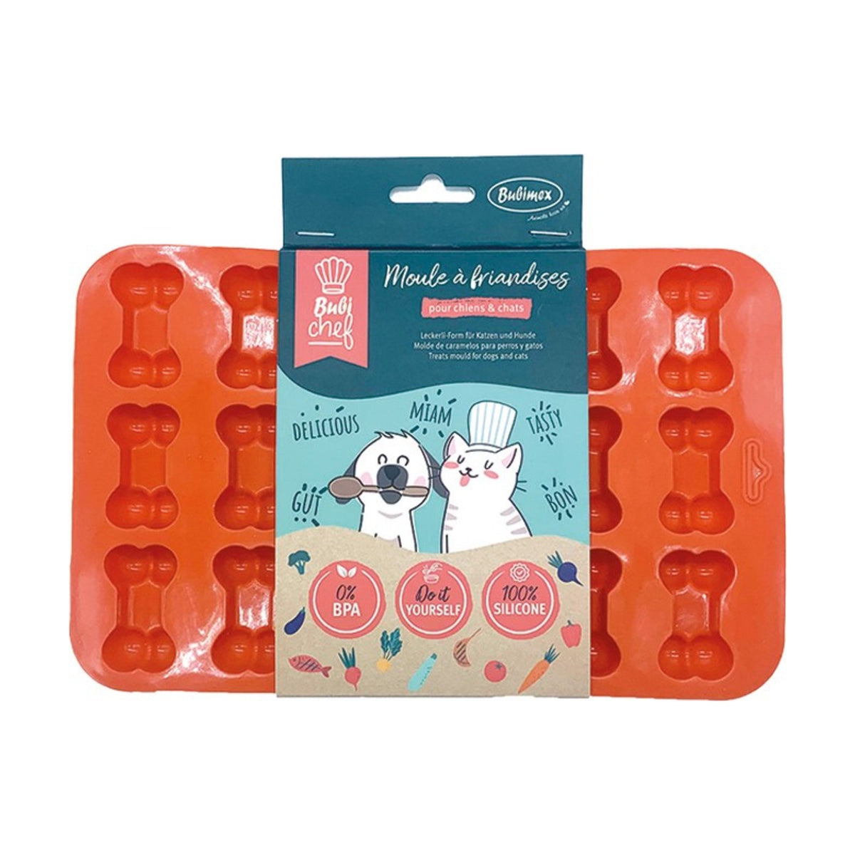 BUBIMEX BubiChef – Moule à friandises en silicone forme os – photo 1