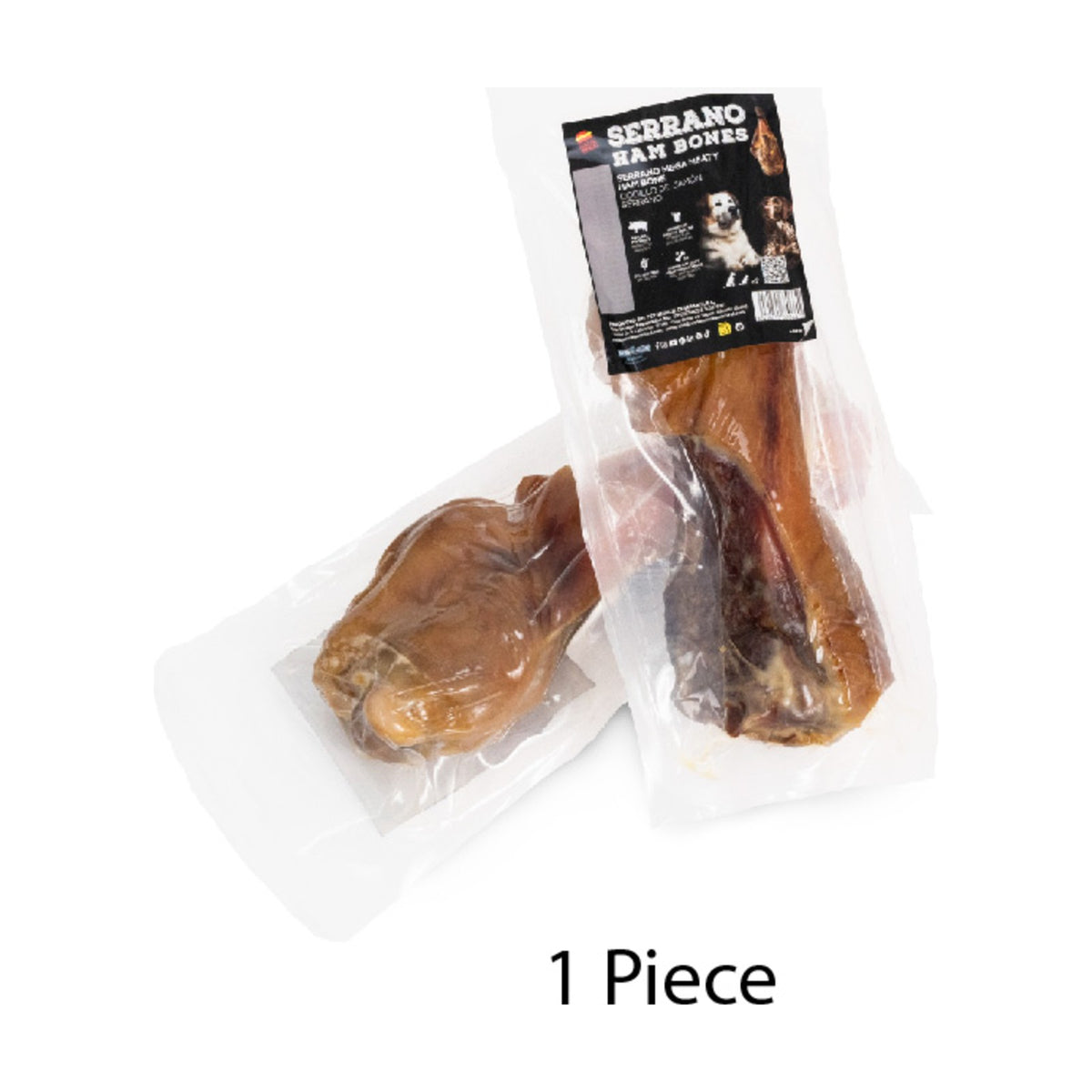 SERRANO Ham Bones – Os de jambon méga charnu pour moyen et grand chien 550 g – photo 2