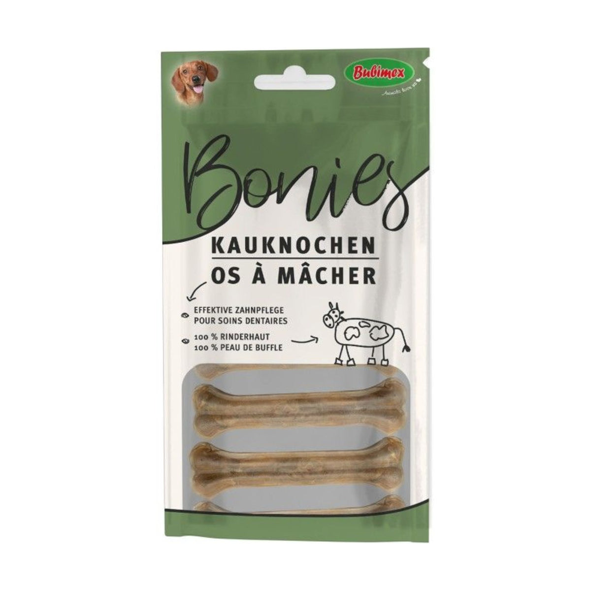 BUBIMEX Os à mâcher en cuir – Friandise naturelle pour chien (8 à 32 cm) – photo 1