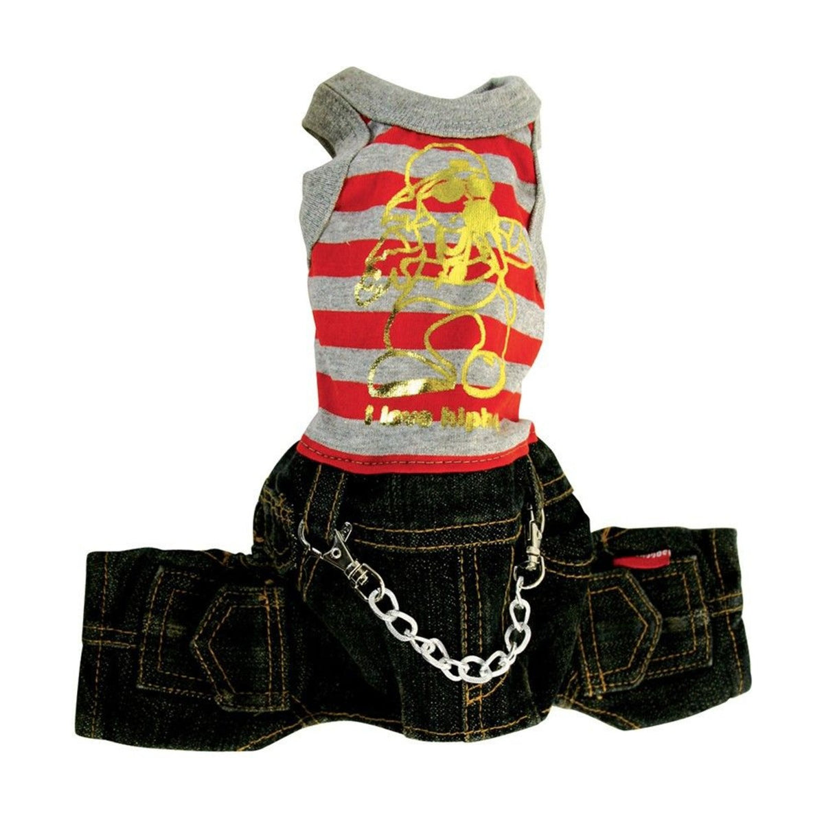Pantalon jean noir et t-shirt rayé