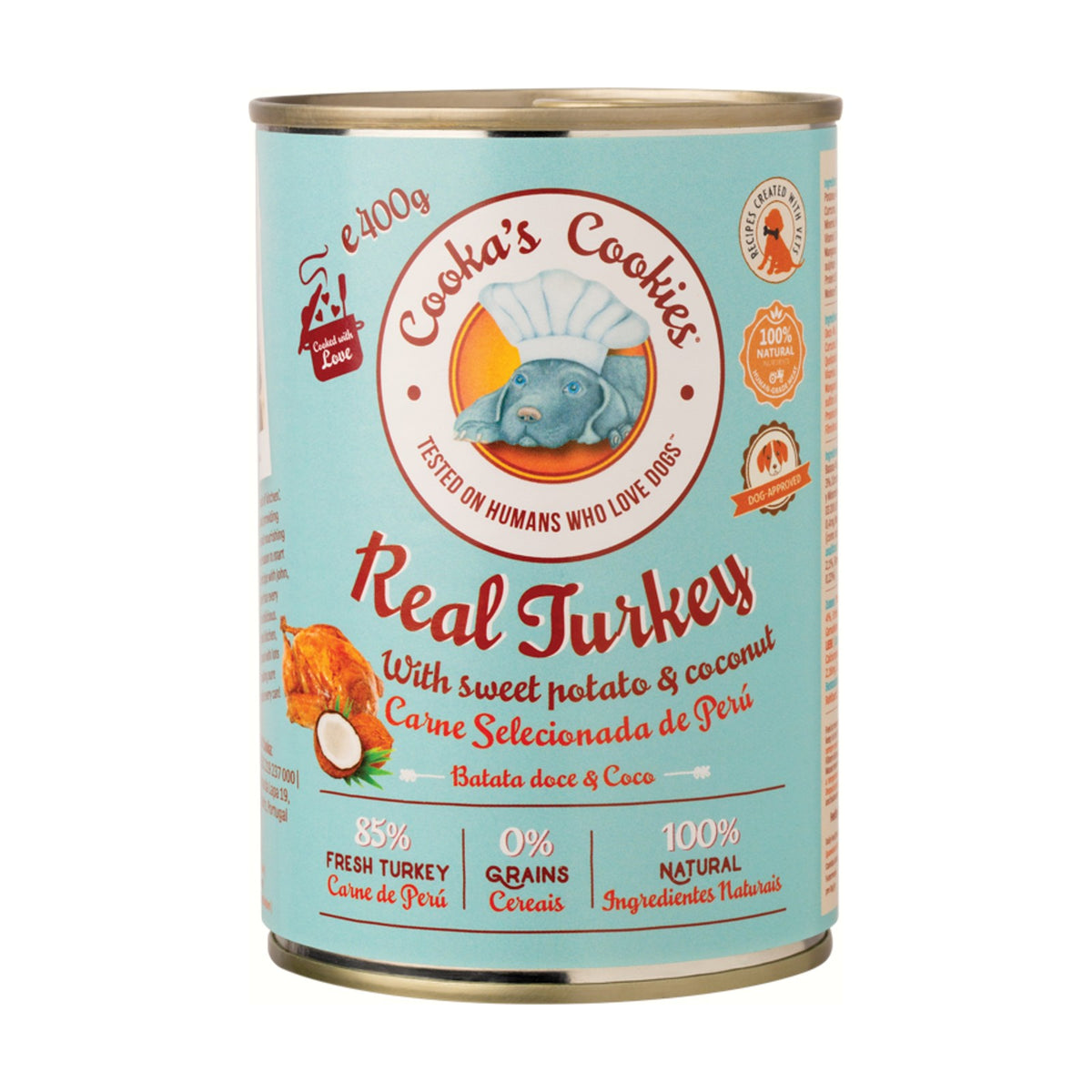 COOKA'S COOKIES Pâtée Dinde – Pâtée pour chien dinde, patate douce et coco – photo 1