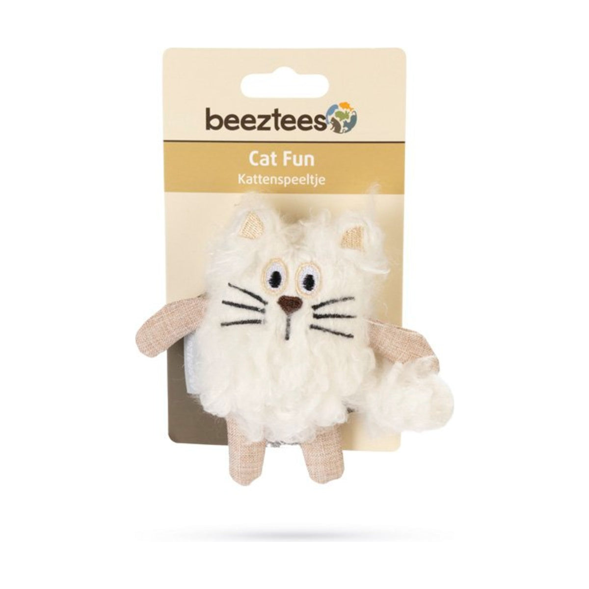 BEEZTEES Peluche chat blanc – Jouet doux pour chat – photo 2