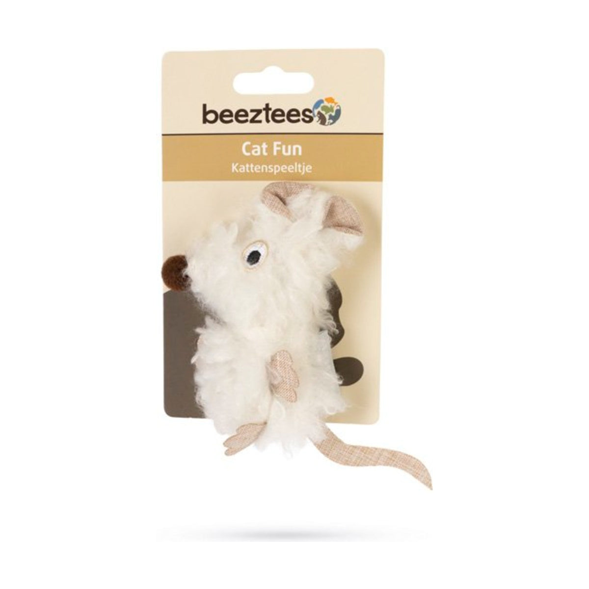 BEEZTEES Peluche souris blanche – Jouet doux pour chat – photo 2
