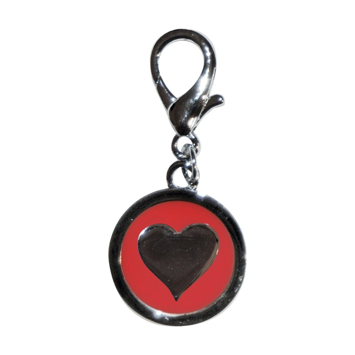 Pendentif cœur en émail chromé pour collier de chien et chat – photo 3