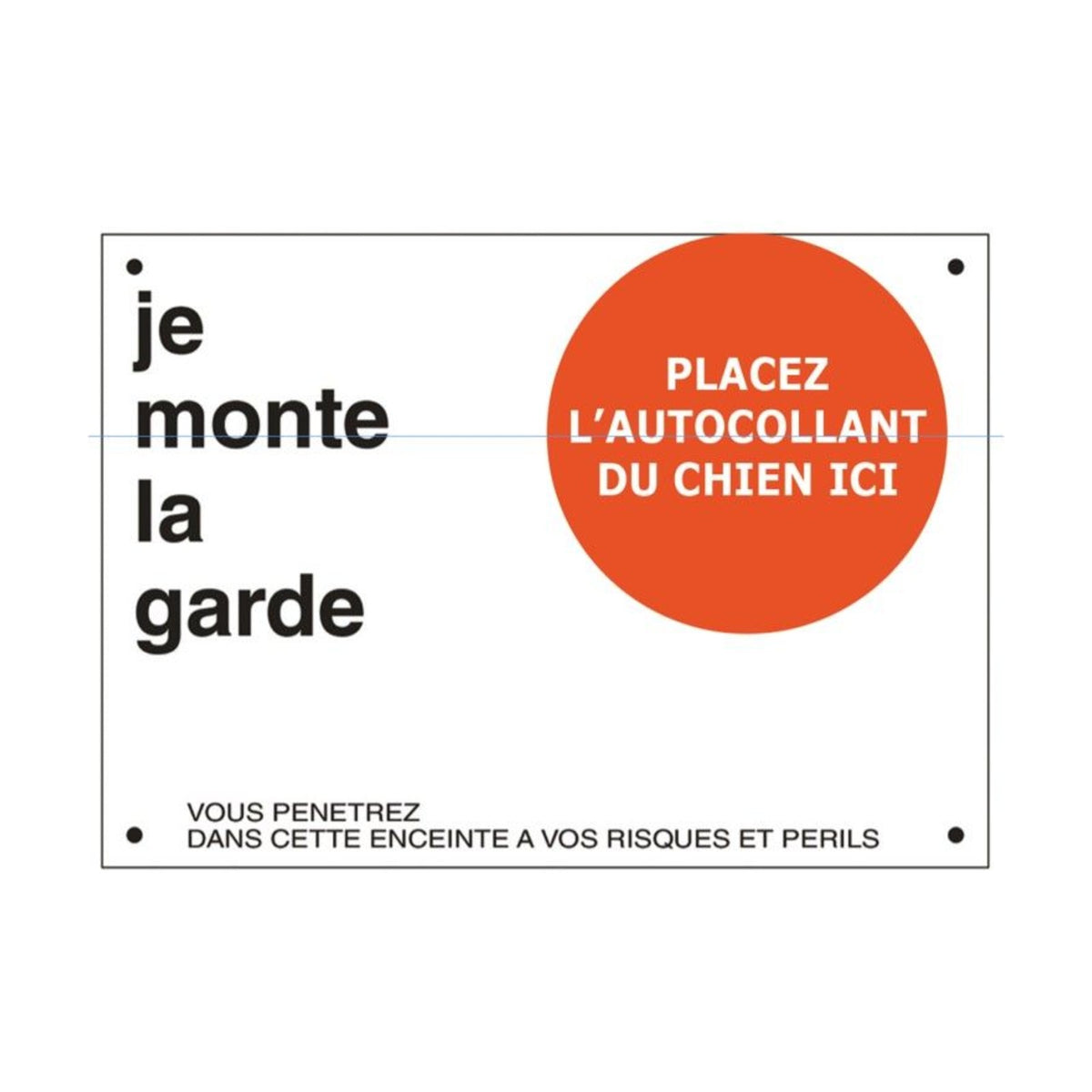 KARLIE Plaque « Je monte la garde » – Plaque à personnaliser 20 x 25 cm – photo 1