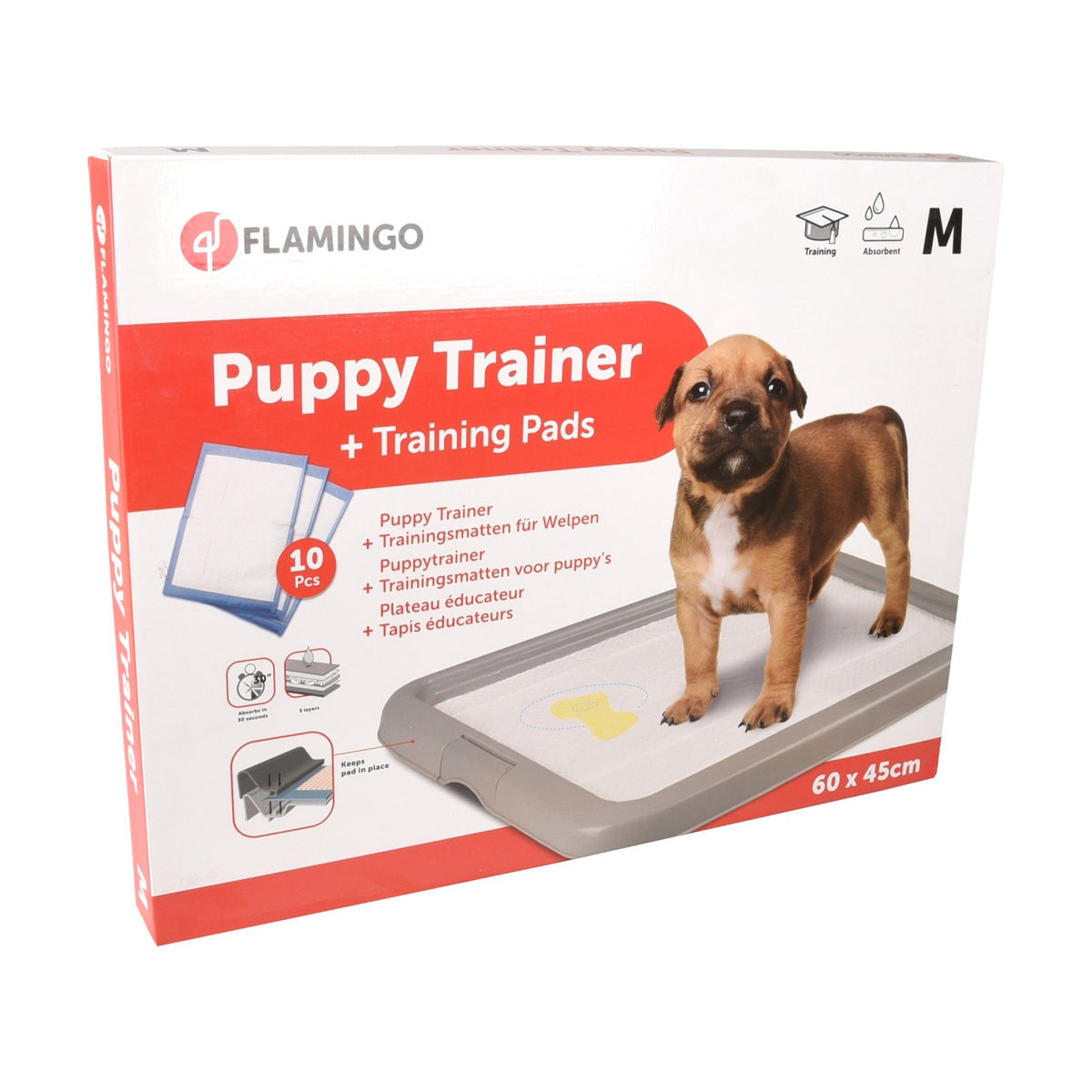 FLAMINGO Plateau d'éducation propreté – Support pour tapis éducateurs chiot – photo 3