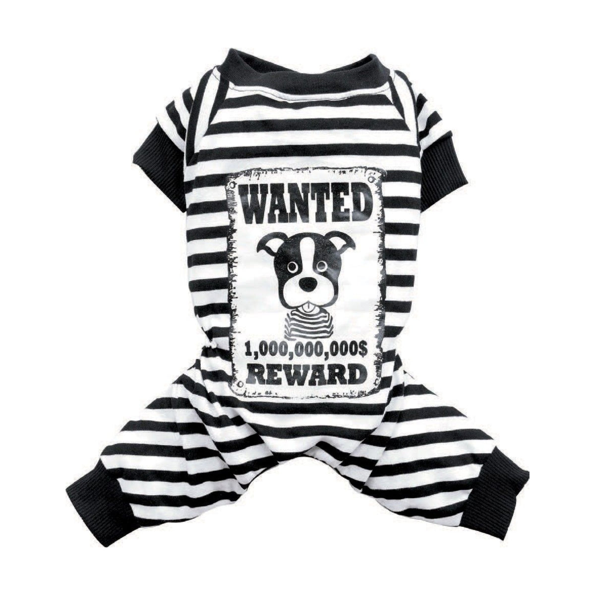 Pyjama rayé noir et blanc WANTED
