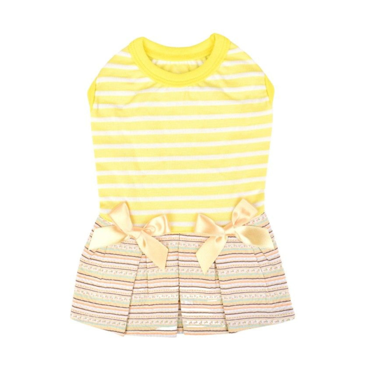 PINKAHOLIC Robe Joie – Robe d'été rayée avec nœud pour chienne – photo 4