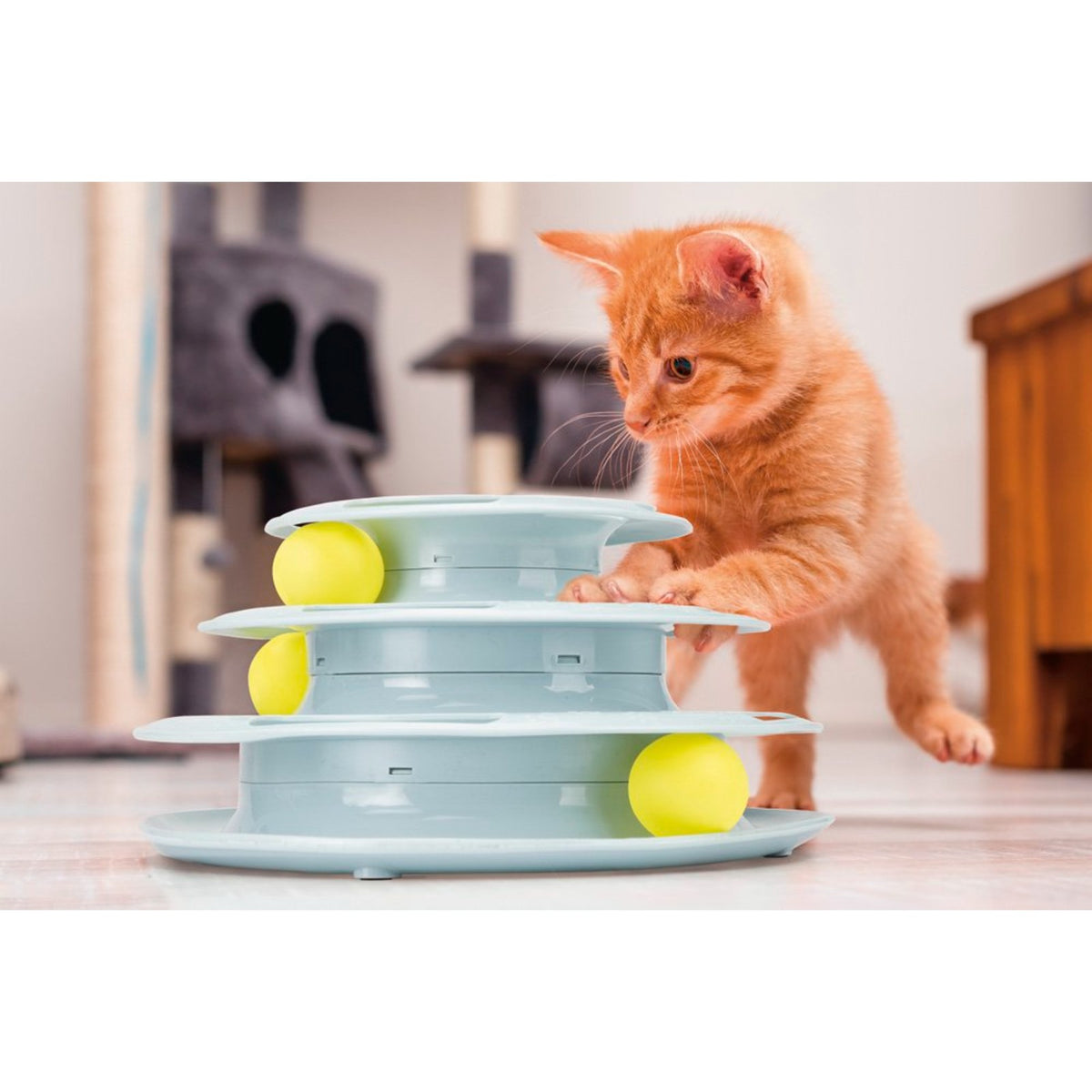 BEEZTEES Roller Tower – Tour à balles pour chat – photo 2