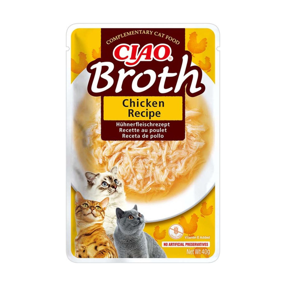 INABA Ciao Broth – Bouillon pour chat au poulet effiloché (40 g) – photo 1