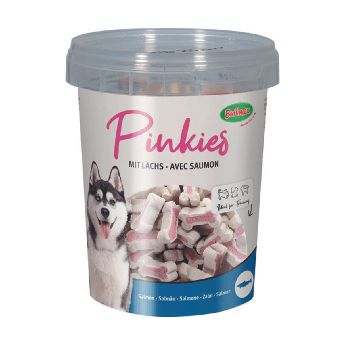 BUBIMEX Bubi Snack Pinkies – Friandises semi-humides pour chien saumon 300 g – photo 1