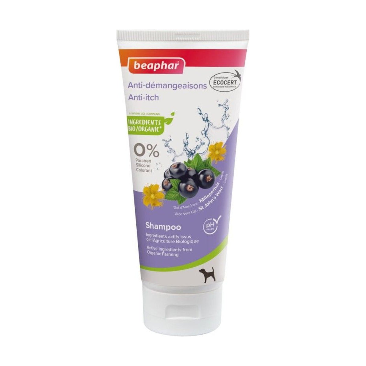 Beaphar Shampoing Anti-démangeaisons Bio – Shampoing peaux sensibles pour chien – photo 1