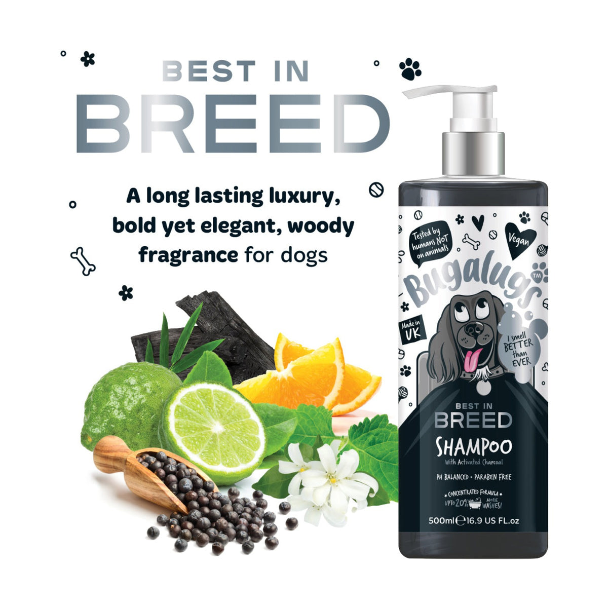 BUGALUGS Best in Breed – Shampoing au charbon actif pour chien – photo 3