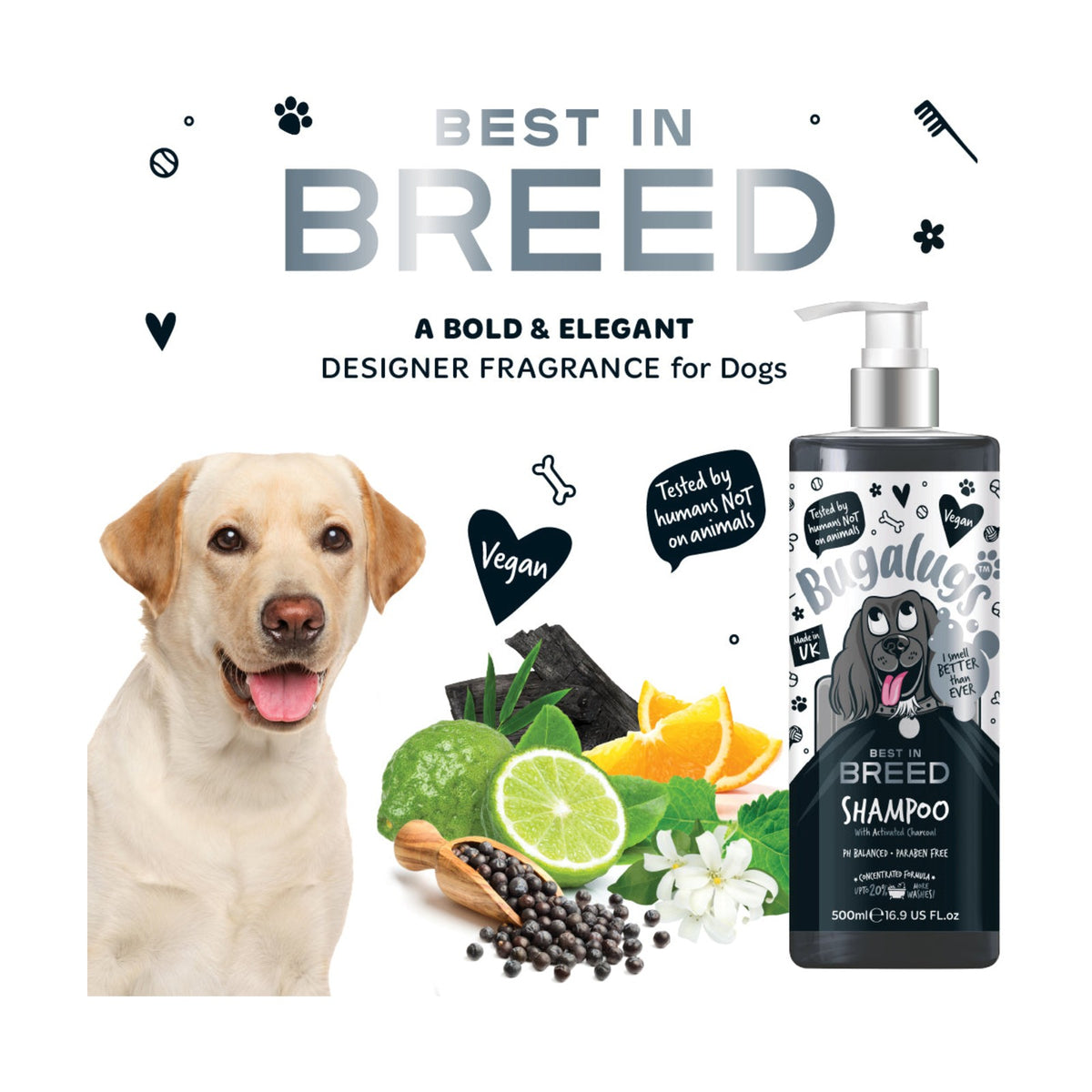 BUGALUGS Best in Breed – Shampoing au charbon actif pour chien – photo 5