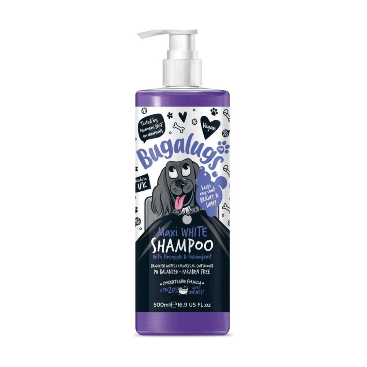 BUGALUGS Maxi White – Shampoing raviveur de couleur pour chien – photo 2