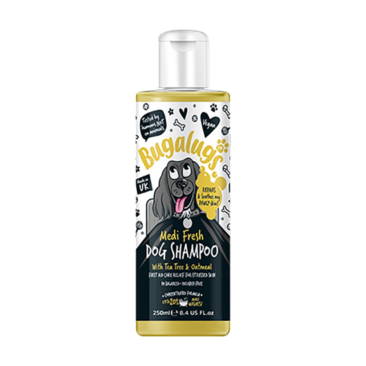 BUGALUGS Medi Fresh – Shampoing chien peau sèche arbre à thé & avoine – photo 1