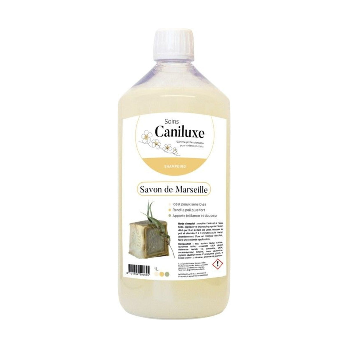 CANILUXE Savon de Marseille – Shampoing dégraissant pour chien et chat – photo 2