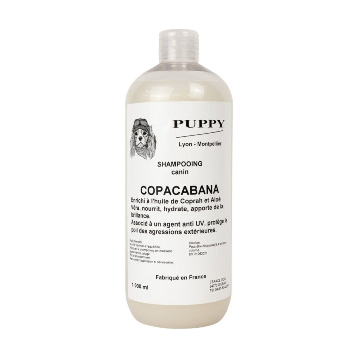 PUPPY Copacabana – Shampoing nourrissant pour chien et chat senteur coco – photo 2