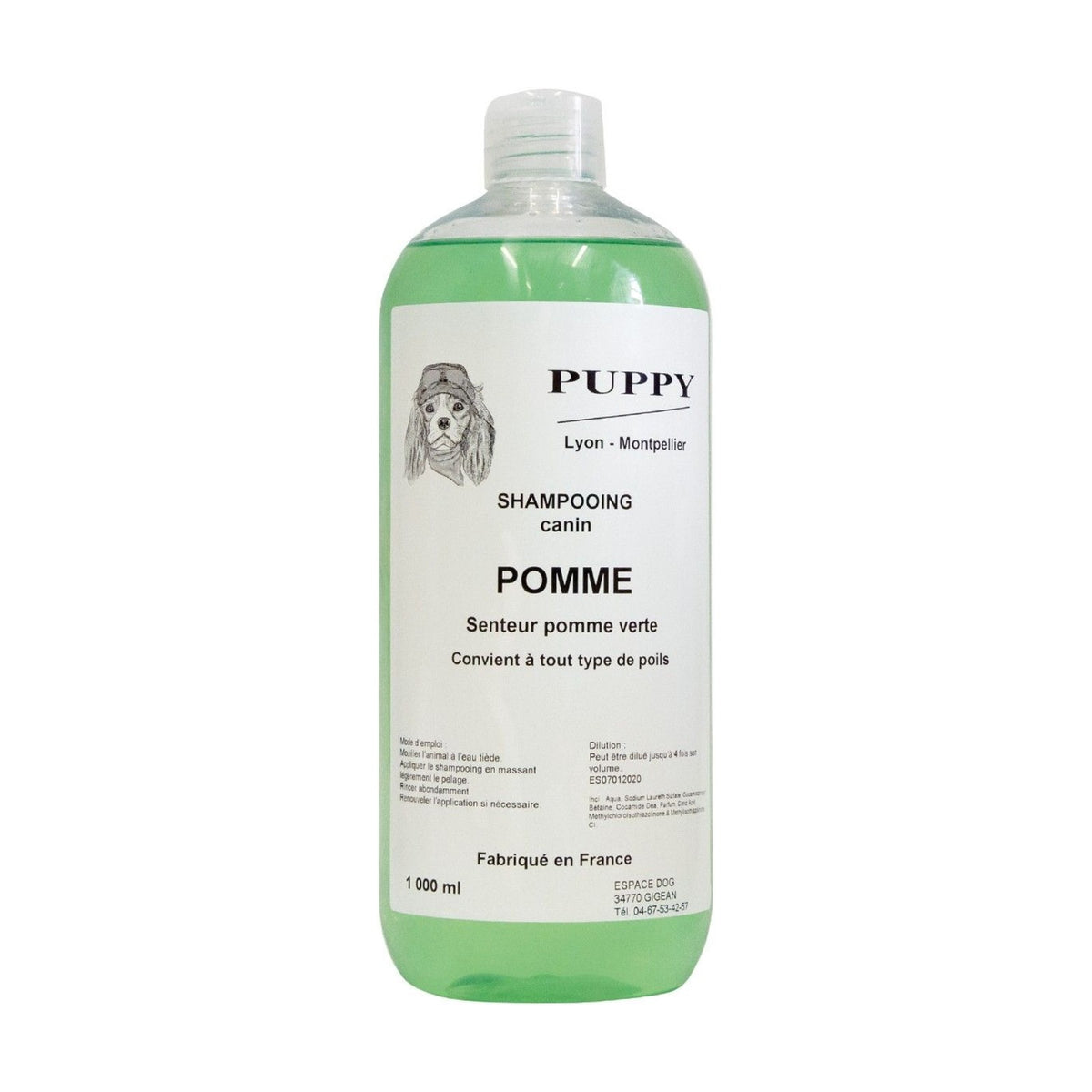 PUPPY Pomme – Shampoing doux pour chien et chat senteur pomme verte – photo 2