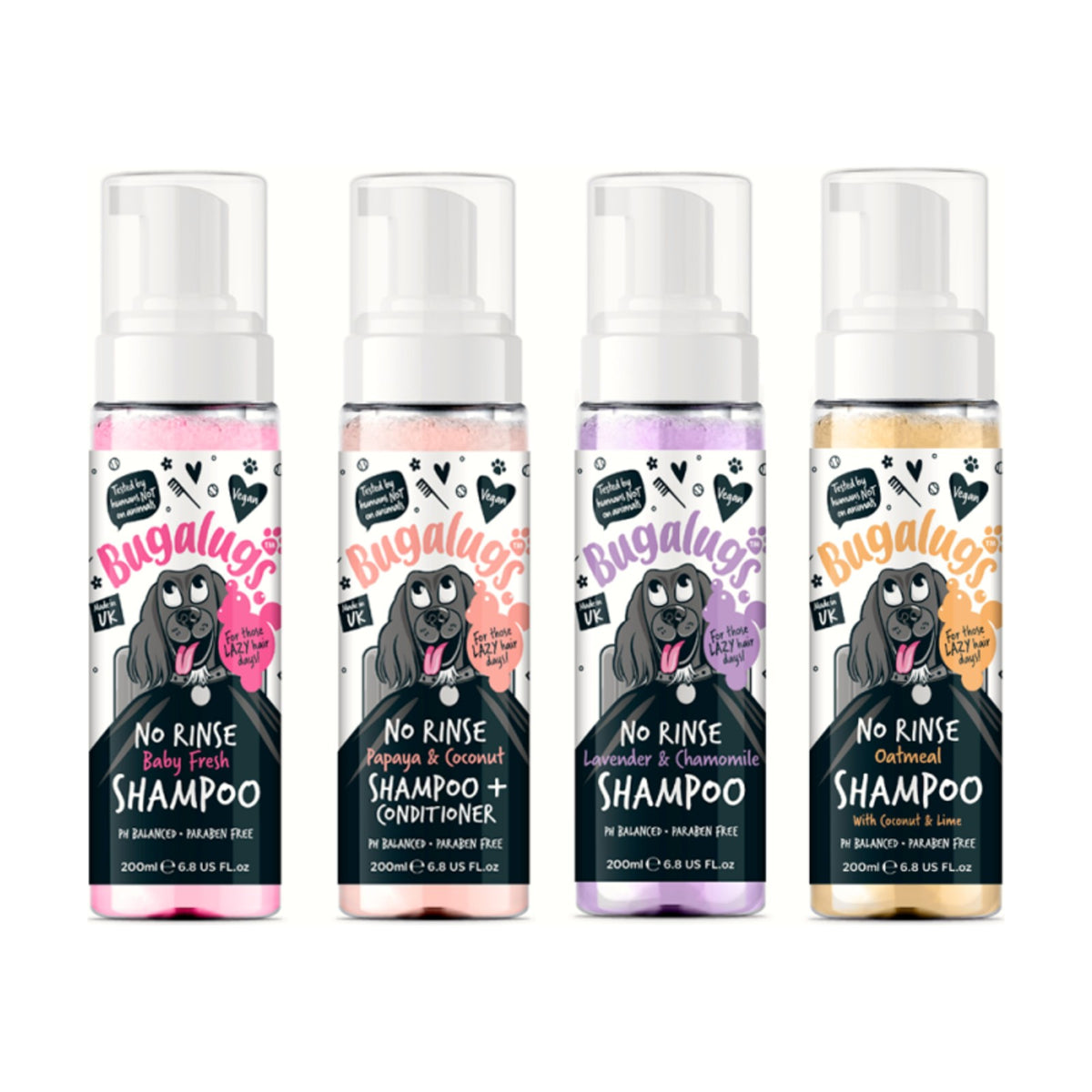 BUGALUGS Shampoing sans rinçage – Mousse nettoyante pour chien – photo 1