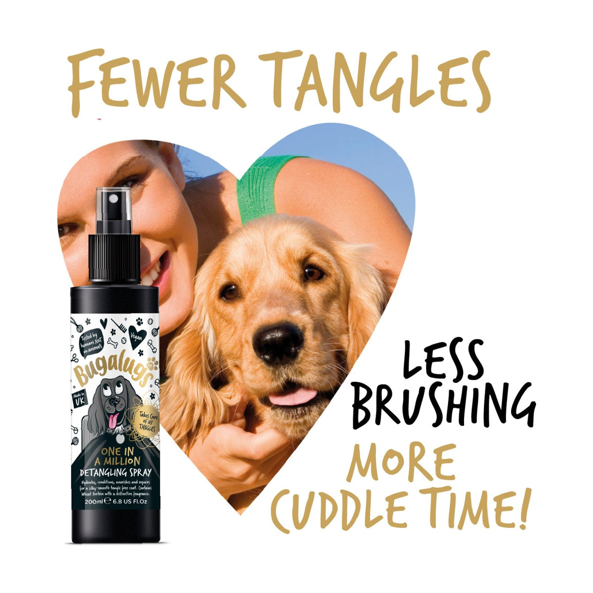 BUGALUGS One in a Million – Spray démêlant hydratant pour chien – photo 5