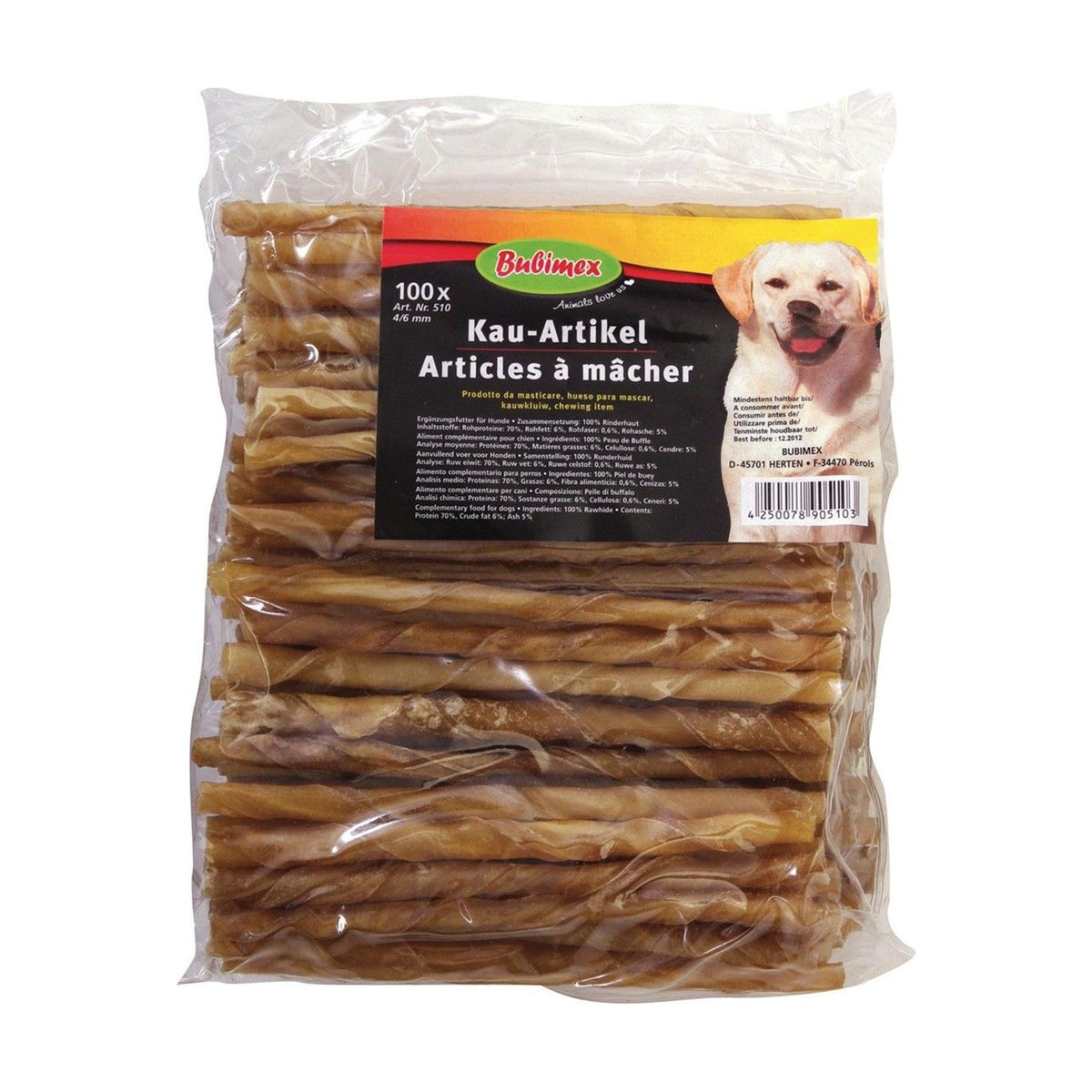 Sticks torsadés à macher