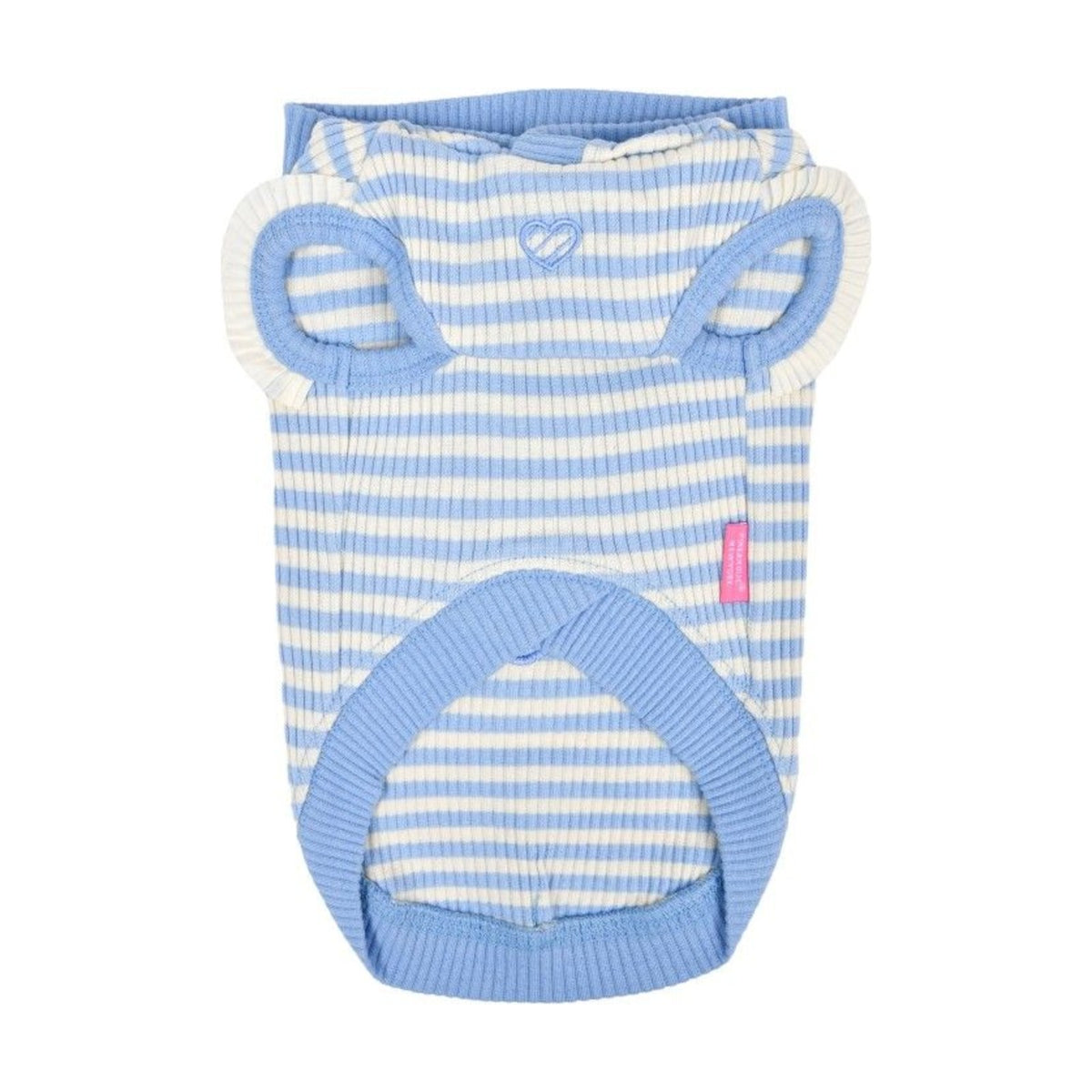 PINKAHOLIC Sweat à capuche Anika – Sweat rayé à motif cœur pour chien – photo 4
