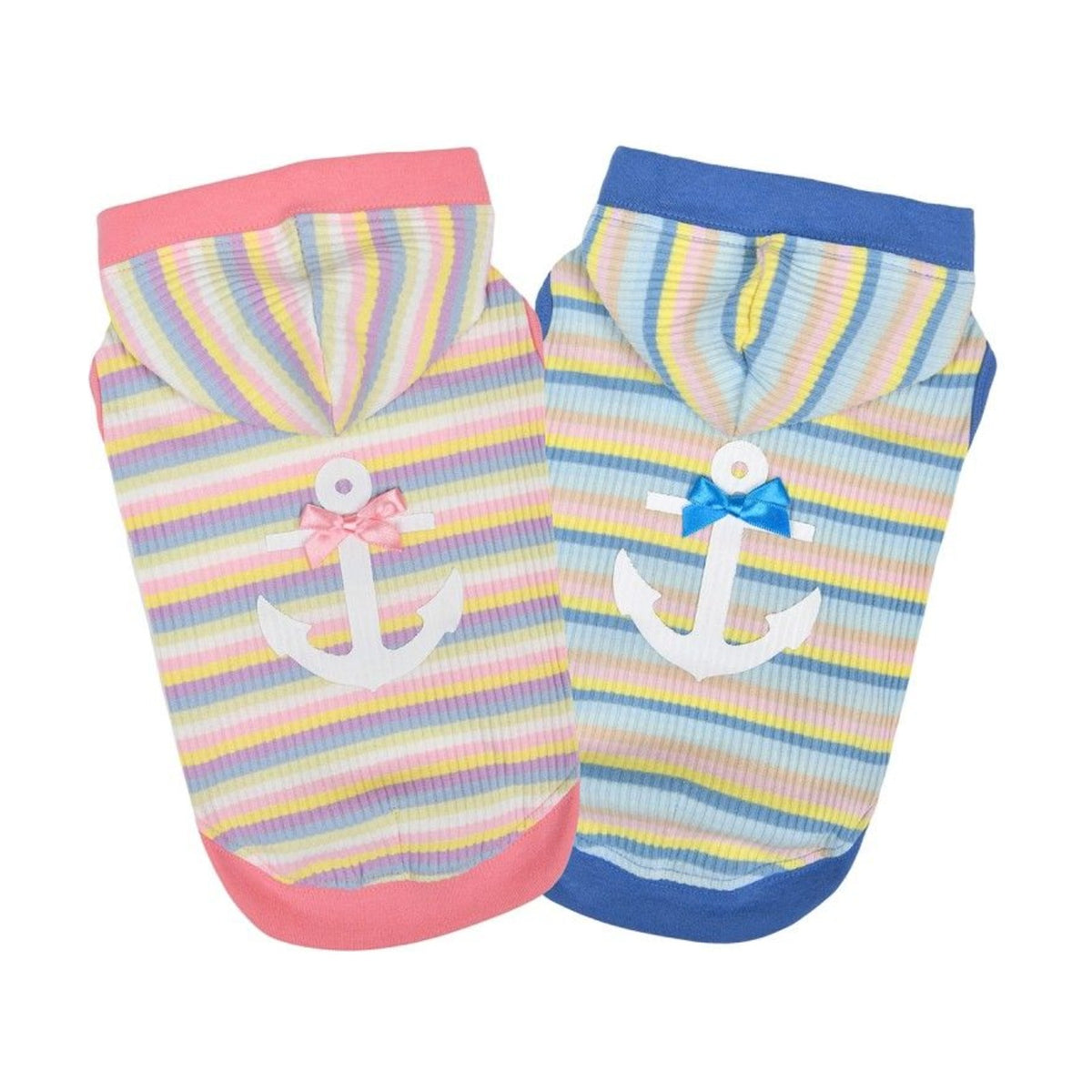 PINKAHOLIC Sweat à capuche Maire – Sweat rayé motif ancre pour chien – photo 1
