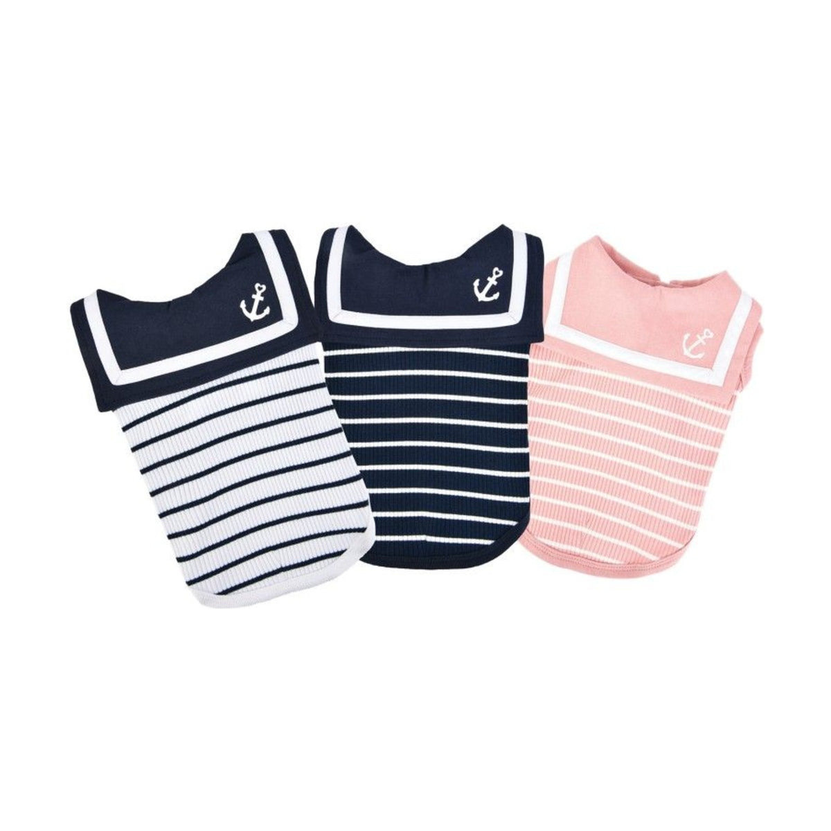 PINKAHOLIC T-shirt Cordelia – T-shirt marinière à col marin pour chien – photo 1