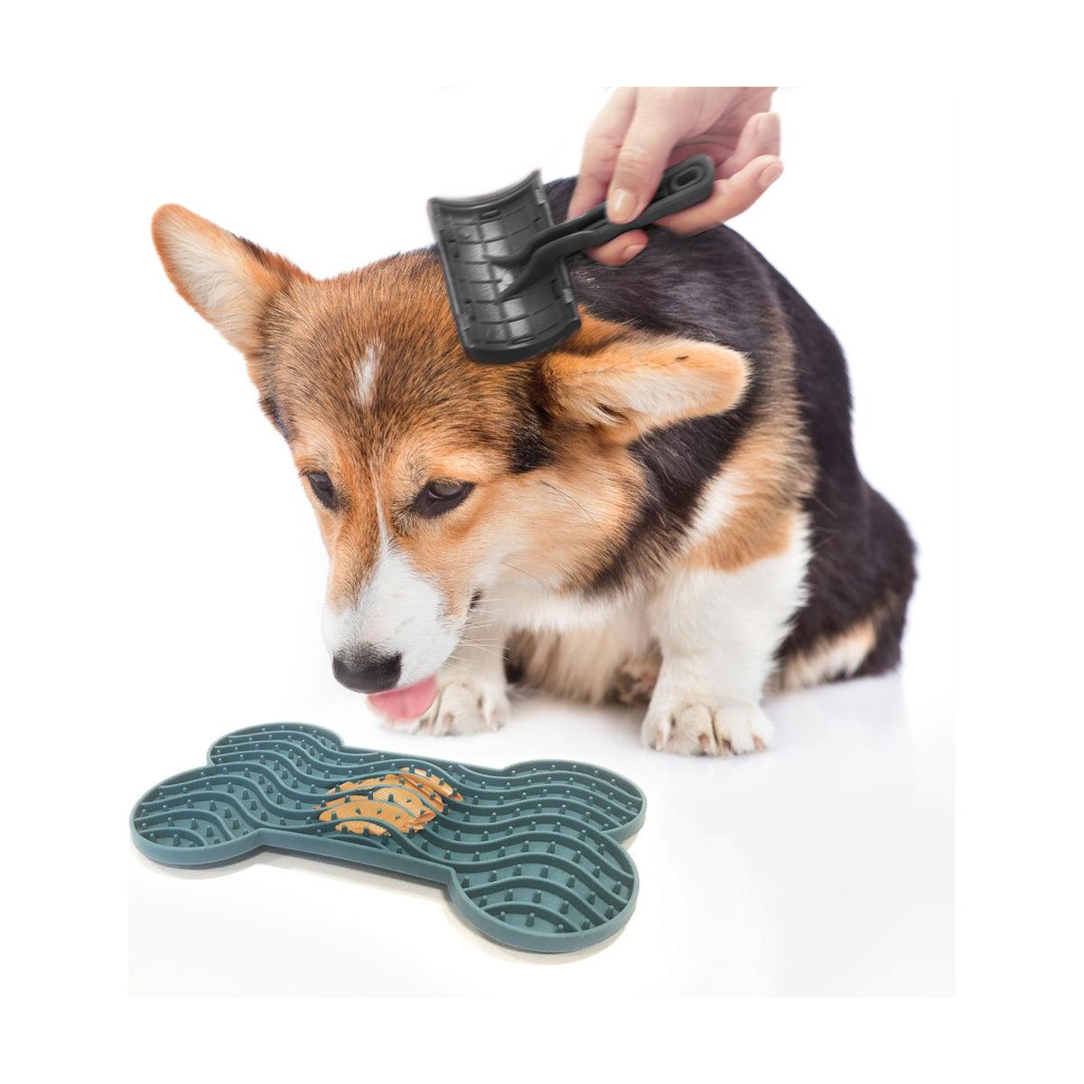FLAMINGO Tapis à lécher en silicone – Tapis os pour occuper chien et chat – photo 4
