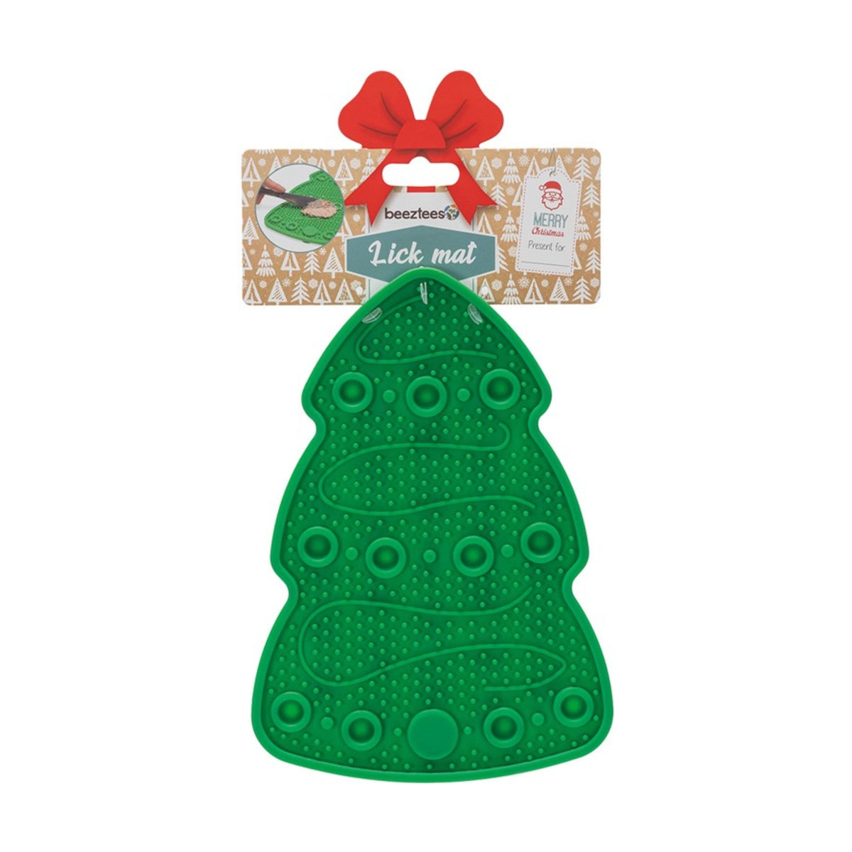 BUBIMEX Tapis à lécher Sapin – Tapis en silicone à ventouses pour chien et chat – photo 3